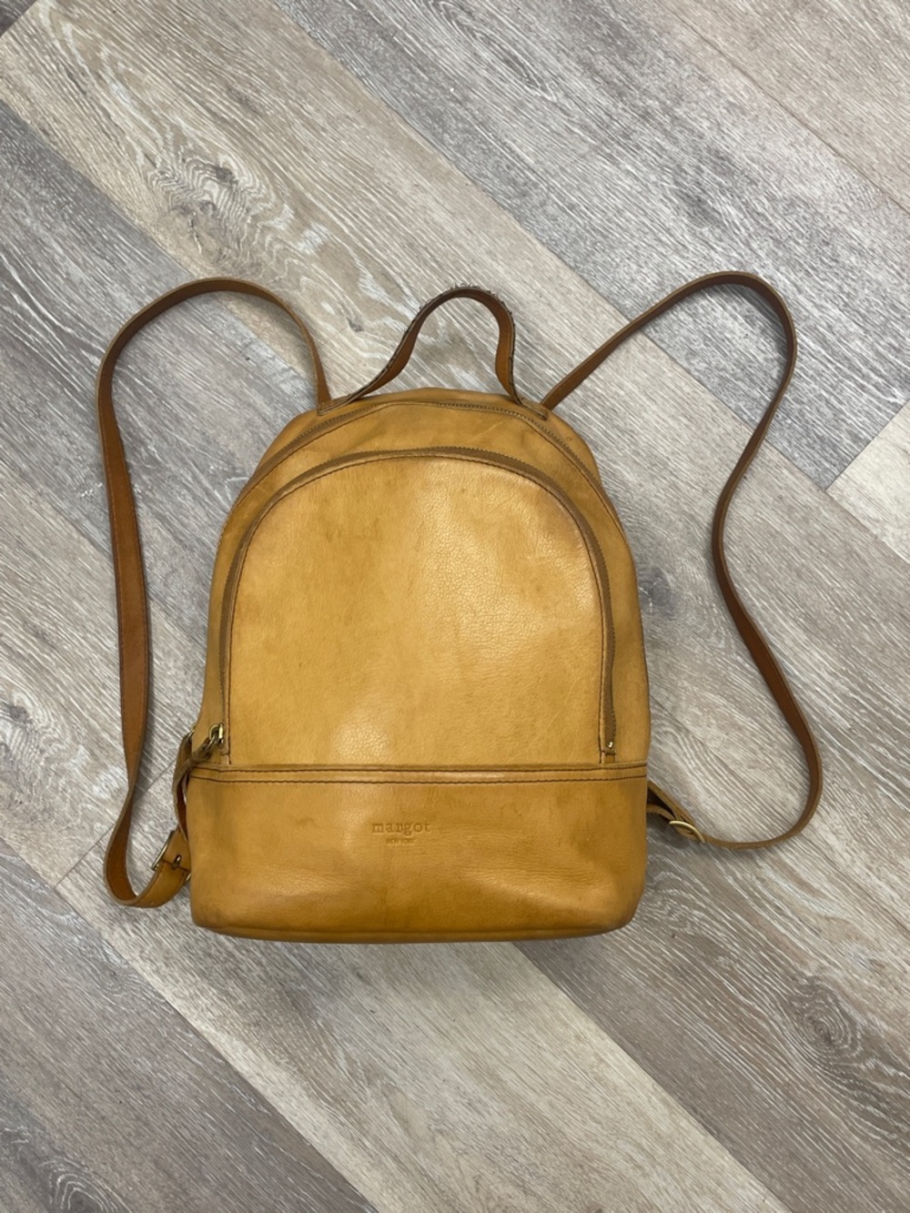 Margot New York Camile Brown Leather Backpack Bag Purse Well Loved